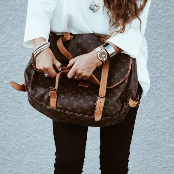 🔥EXTRA LARGE🔥 Authentic Louis Vuitton Saumur 43 Crossbody Shoulder Bag Boho - Picture 6 of 15